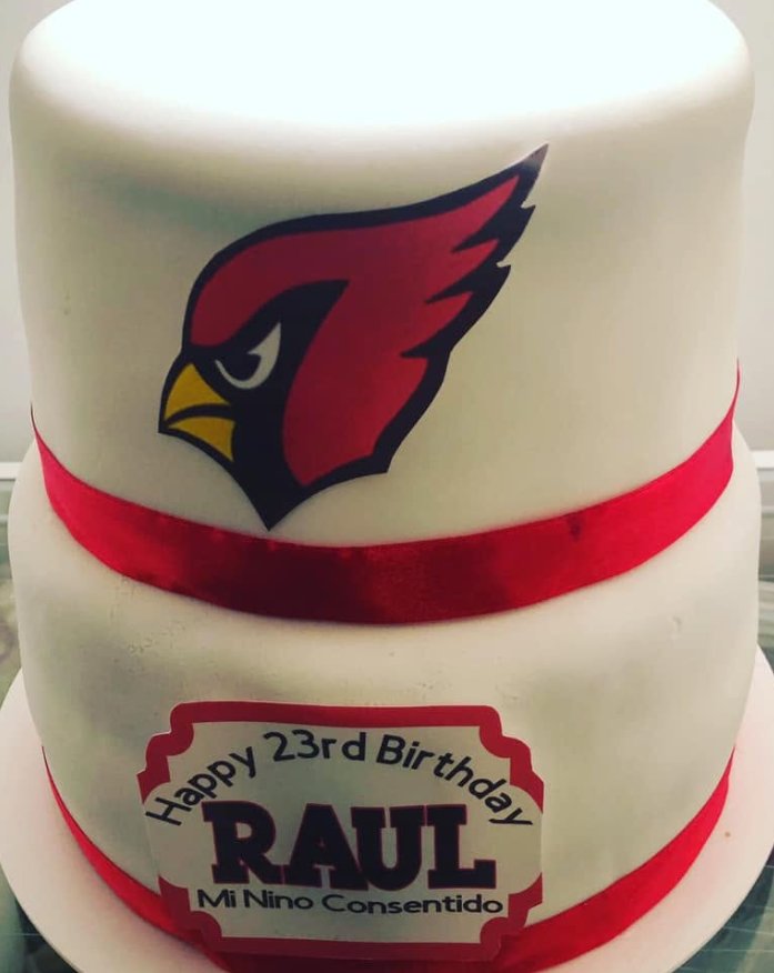 AZ Cardinals Cake — custom cake by Zugar Coma Zweetz