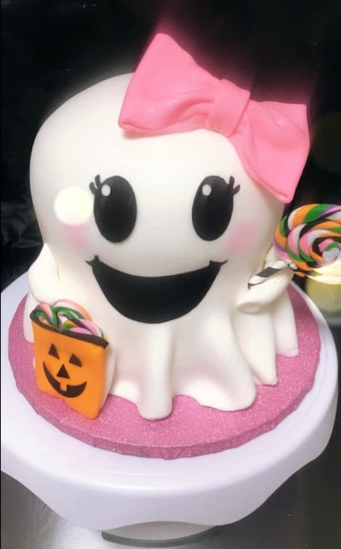 Baby Ghost Cake — custom cake by Zugar Coma Zweetz