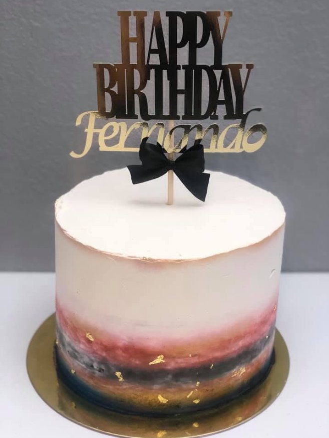 Happy Birthday Cake 3 — custom cake by Zugar Coma Zweetz