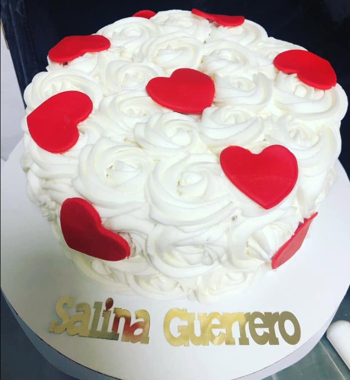 Hearts Rossetta Cake — custom cake by Zugar Coma Zweetz