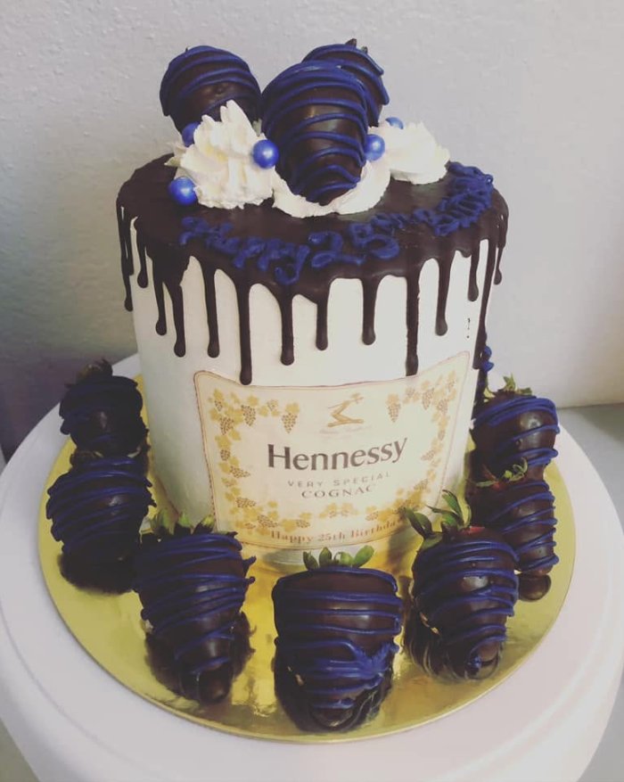Hennessy Cake — custom cake by Zugar Coma Zweetz