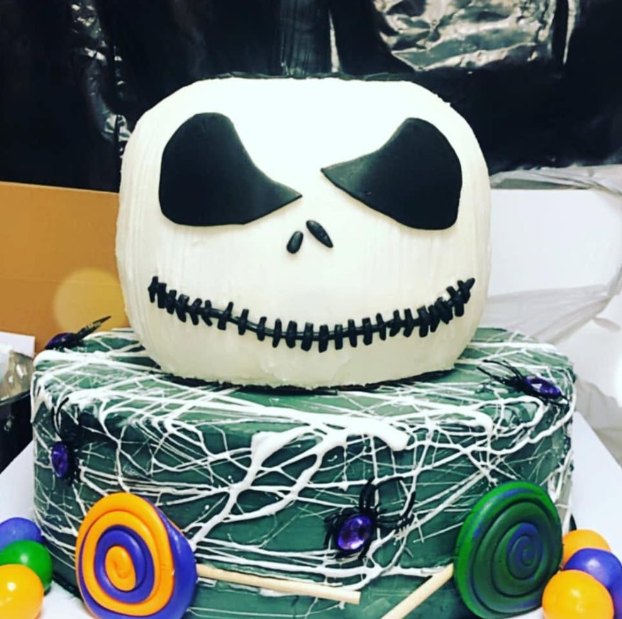 Nightmare Before Christmas Cake — custom cake by Zugar Coma Zweetz