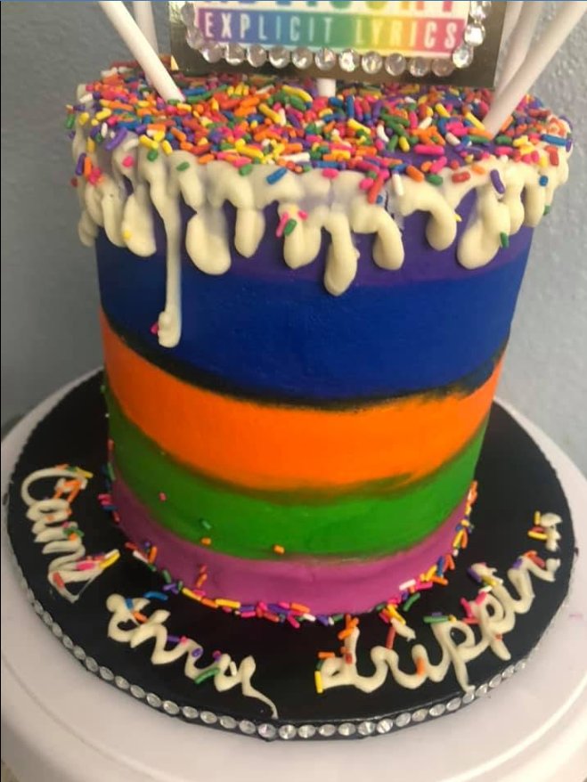 Specialty Lyrics Cake — custom cake by Zugar Coma Zweetz